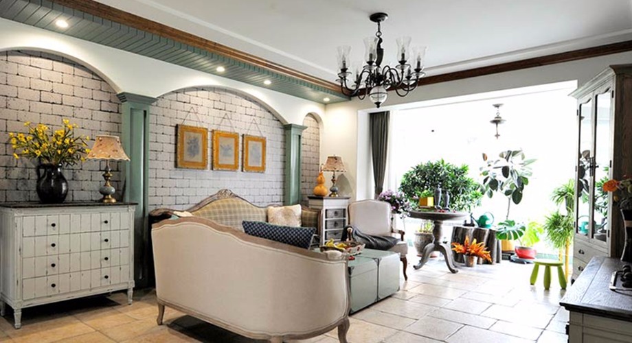 石家莊裝修案例半島名邸二期 田園風(fēng)格 109平