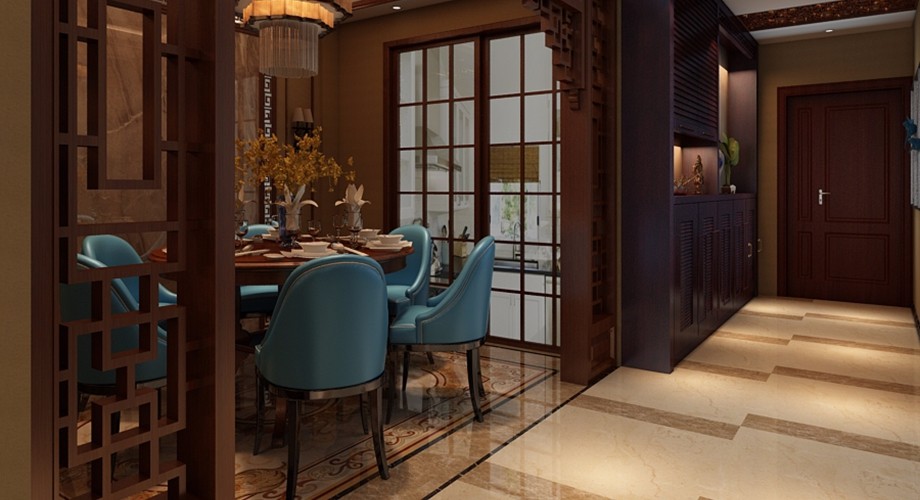 石家莊裝修案例融創(chuàng)中心 中式風格 137平